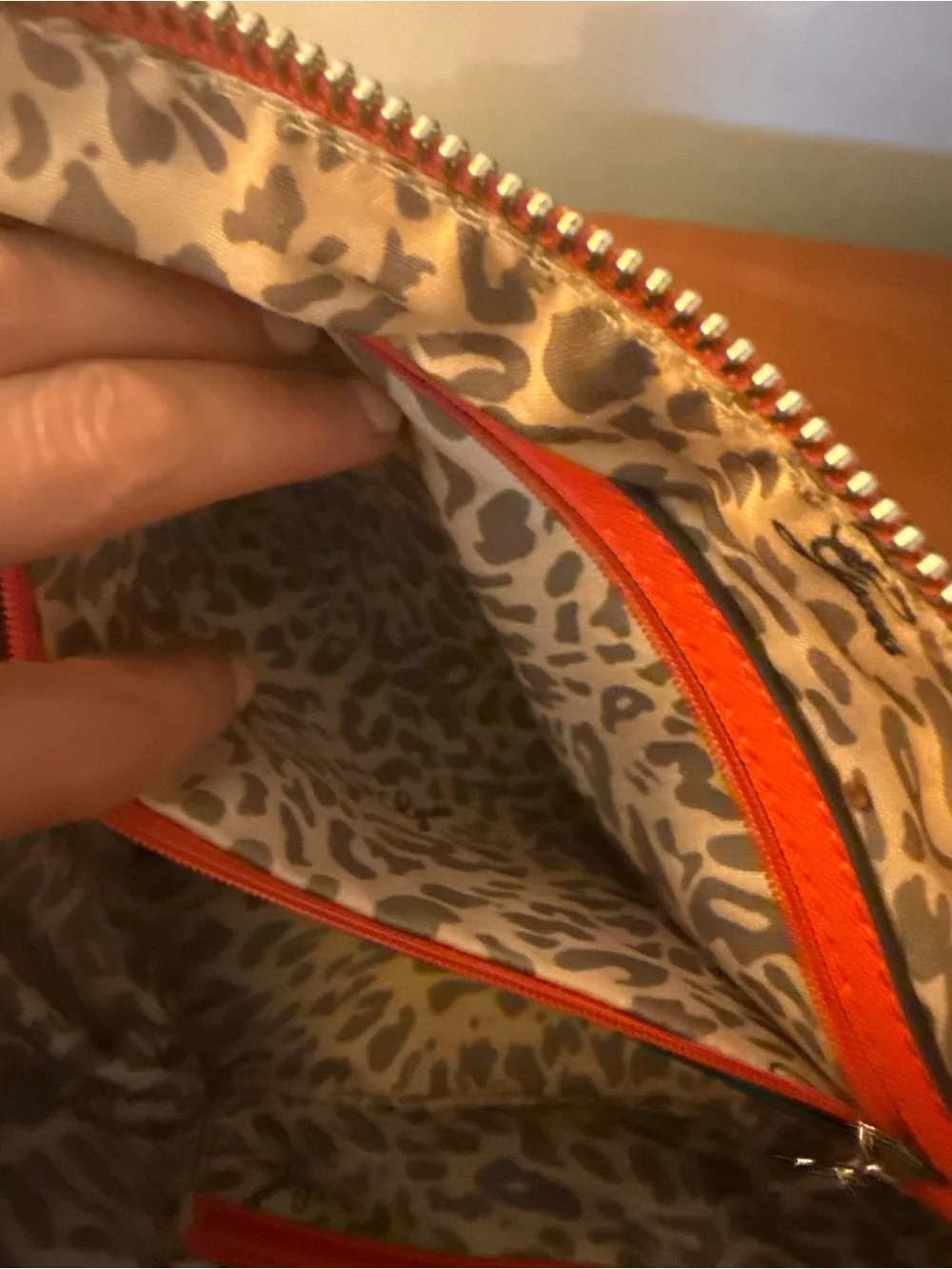 GUESS Coral-Red Laser Cut Tote